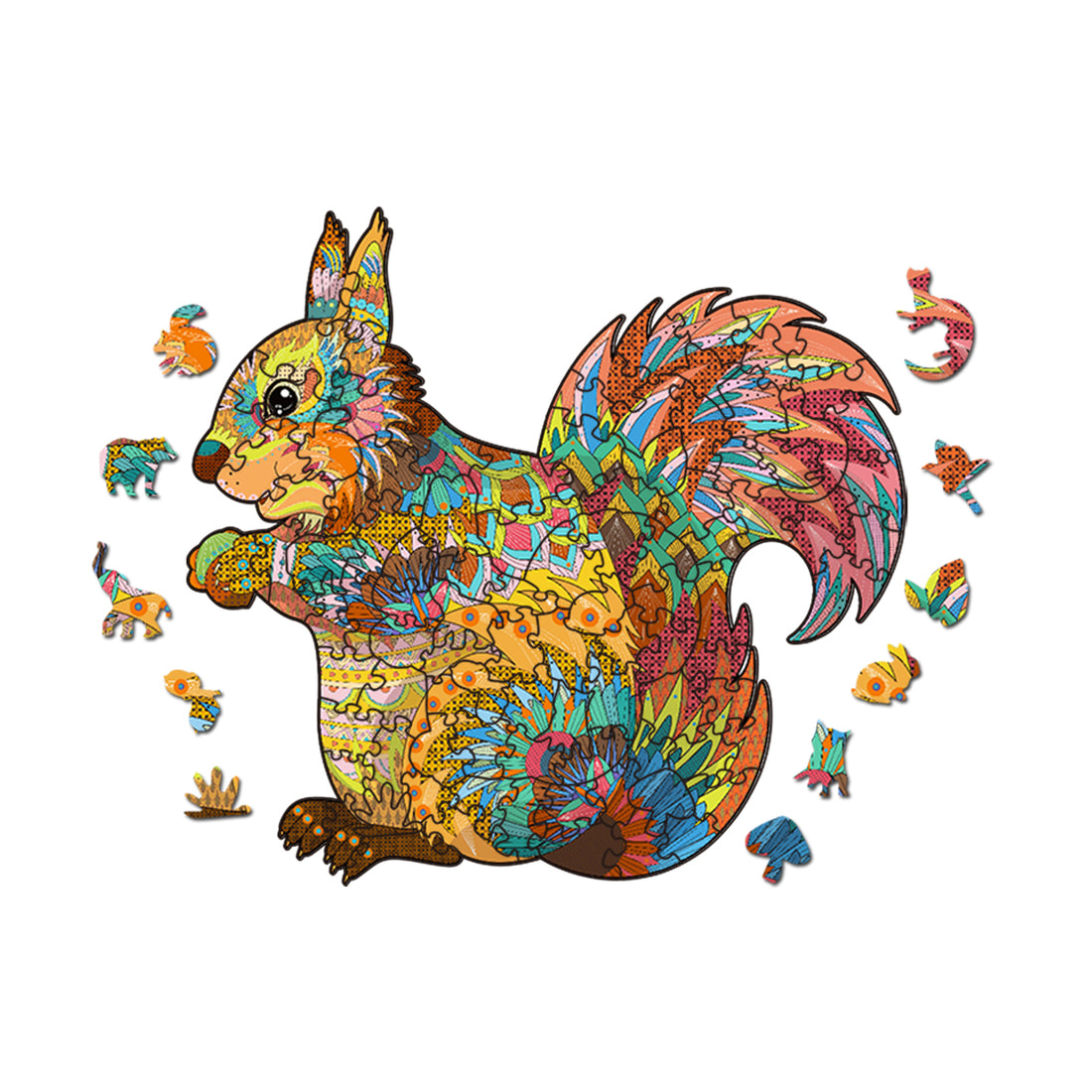 Multi-Size Squirrel Wooden Puzzle