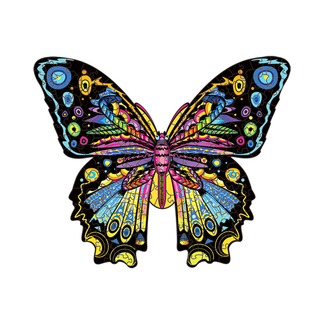 Multi-Size Colorful Butterfly Wooden Puzzle