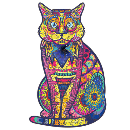 Colorful Cat Wooden Puzzle