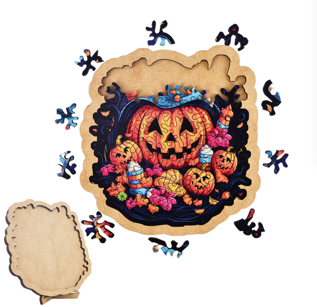 Halloween Wooden Pumpkin Puzzle