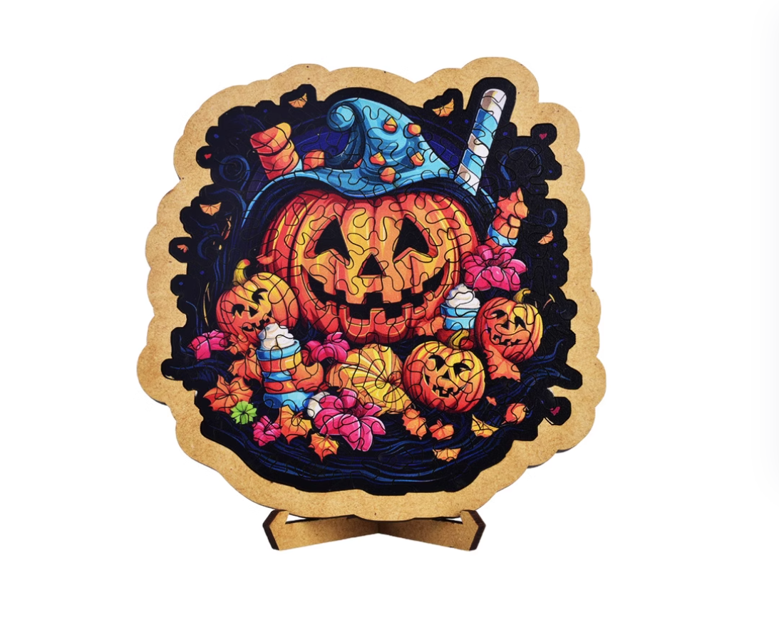 Halloween Wooden Pumpkin Puzzle