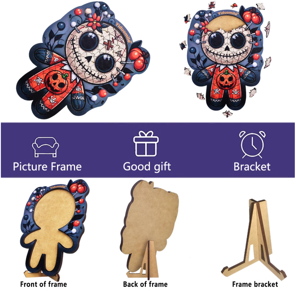 Halloween Wooden Voodoo Doll Puzzle