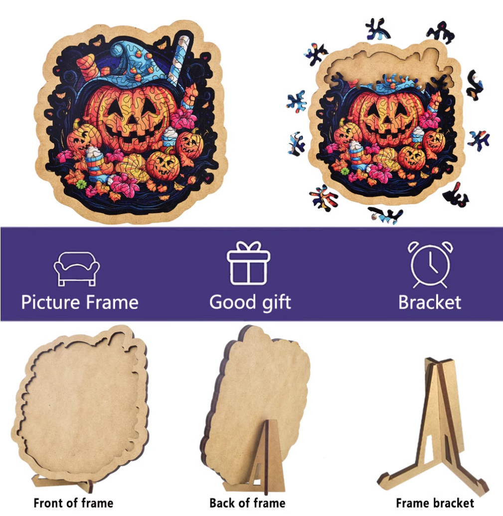 Halloween Wooden Pumpkin Puzzle