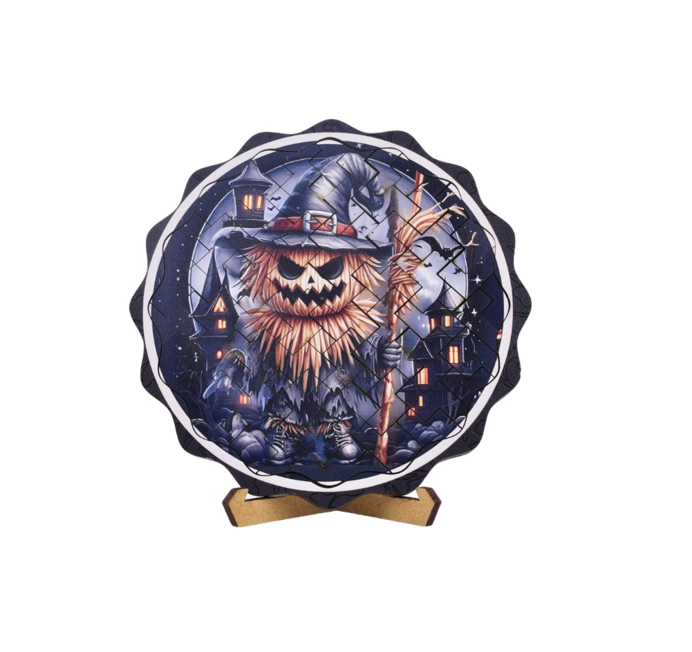 Halloween Wooden Scarecrow Puzzle Product Description