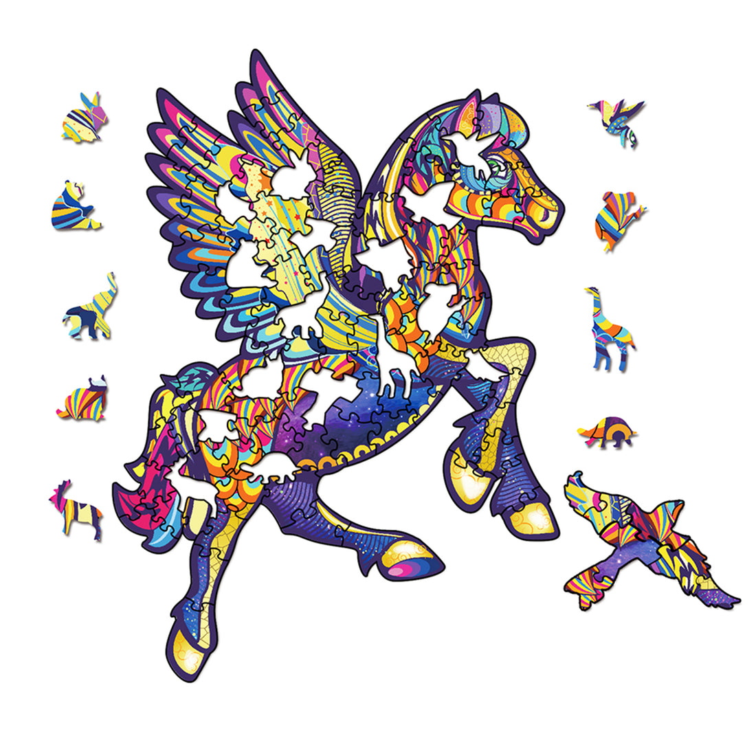 Multi-Size Pegasus Wooden Puzzle